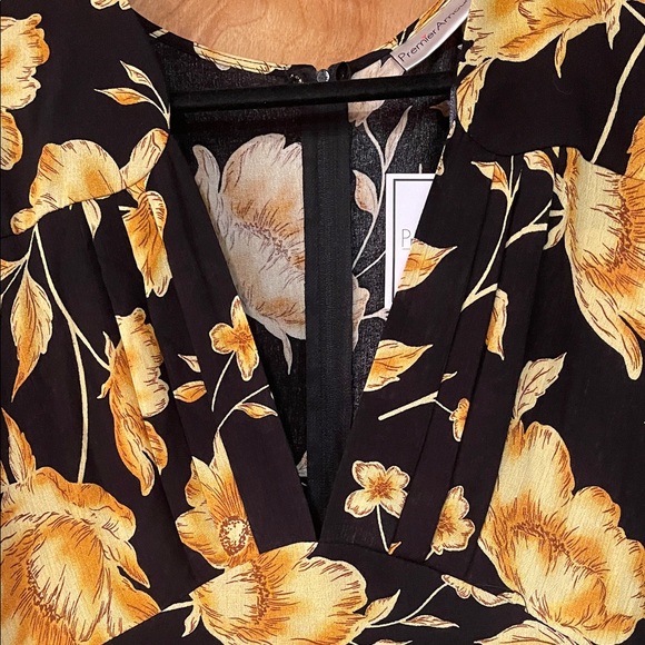 Premier Black and Yellow Floral Maxi Dress - Picture 5 of 12